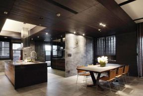 260平米大平层开放式厨房餐厅装修效果图
