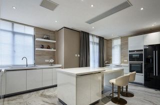 260平米大平层厨房整体白色装修效果图