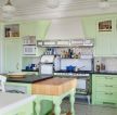 家居厨房整体橱柜绿色装饰设计图片