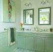 绿色家居卫生间台盆柜装饰设计图片