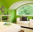 绿色家居卧室小清新背景墙装饰设计图片