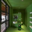 绿色家居卫生间洗手台创意装饰设计图片