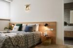 北欧简约风格110平三居室卧室背景墙设计图