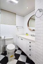 89平米现代简约风格二居室卫生间面盆设计图