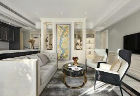 贵阳欧式风格高端别墅室内沙发设计效果图