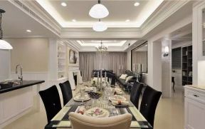 新古典风格149平米四居餐厅餐桌椅设计图片