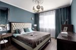 125平米现代轻奢风格三居卧室窗帘设计效果图片