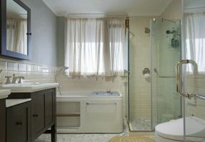 住宅跃层房屋卫生间按摩浴缸装修设计效果图