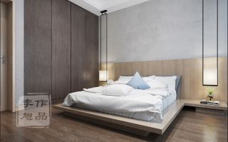 金棕榈160平大平层现代风格卧室矮床设计图