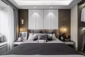 140平米现代简约风格平层卧室壁灯设计效果图片