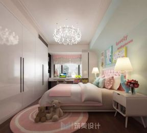 现代轻奢风格145平四居室粉色卧室装修效果图