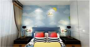 82平米现代简约风格二居室儿童房间装修效果图