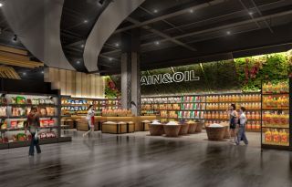 2023大型连锁超市饮料区装修效果图