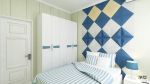 87平米二居室家装卧室白色衣柜设计效果图