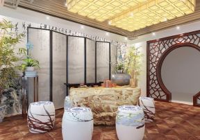 璞玉岛410平中式茶室装修设计