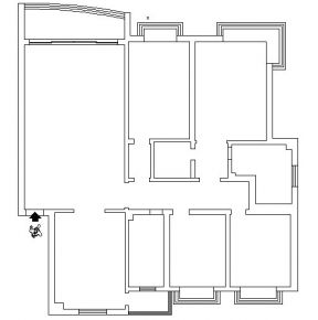 170平方米三居室户型平面图