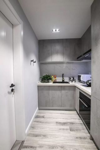 现代轻奢风格60平米小公寓厨房设计图片