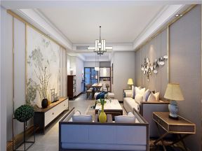 新中式客厅装修大全 新中式客厅沙发效果图 