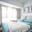 81平米欧式风格卧室纯色窗帘装修效果图