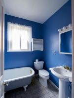 2023家庭蓝色卫生间整体搭配设计图