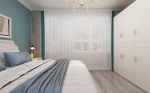 简约北欧风格46平米二居卧室窗帘搭配装修效果图