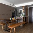 118平方现代风格开放式厨房餐厅装修设计