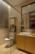 123平米现代简约风格三室卫生间隔断设计图片