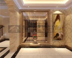 现代简约风格500平米办公室过道装修实景图片