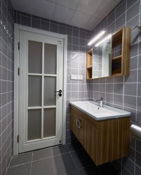  2020卫生间洗手台设计  2020卫生间洗手台装修效果图 卫生间背景墙效果图