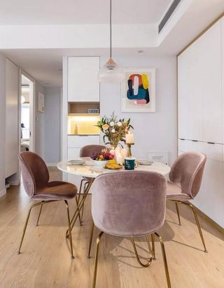 98平米小户型家庭餐厅餐椅设计装修图片 