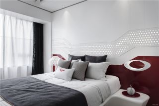 现代风格138平三居室卧室装潢设计图