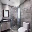 130平方家庭卫生间半圆形淋浴房装修设计