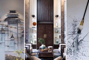新中式风格143平米住宅客厅装修图片