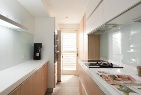 一字型厨房装修效果图 2020一字型厨房橱柜效果图 2020家庭装修一字型厨房设计