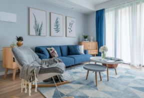 蓝色沙发效果图 2020蓝色沙发搭配图片 2020蓝色沙发客厅效果图 
