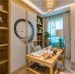 新中式风格113平方米书房实木家具装修图