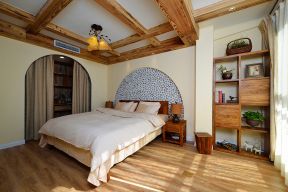 143平方美式风格家装卧室木地板图片一览