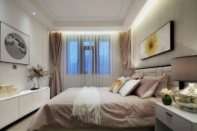 金地格林111平米两居室中式风格卧室装修效果图