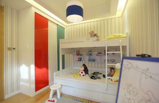 143平方家装儿童房高低床设计图片