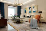 120平米现代风格三居室客厅沙发墙装饰效果图