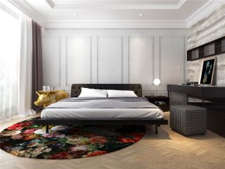 200平米现代风格别墅卧室地毯装修效果图
