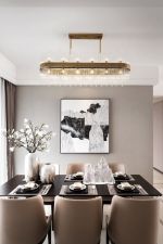 120平米现代中式风格三居餐厅家装图片