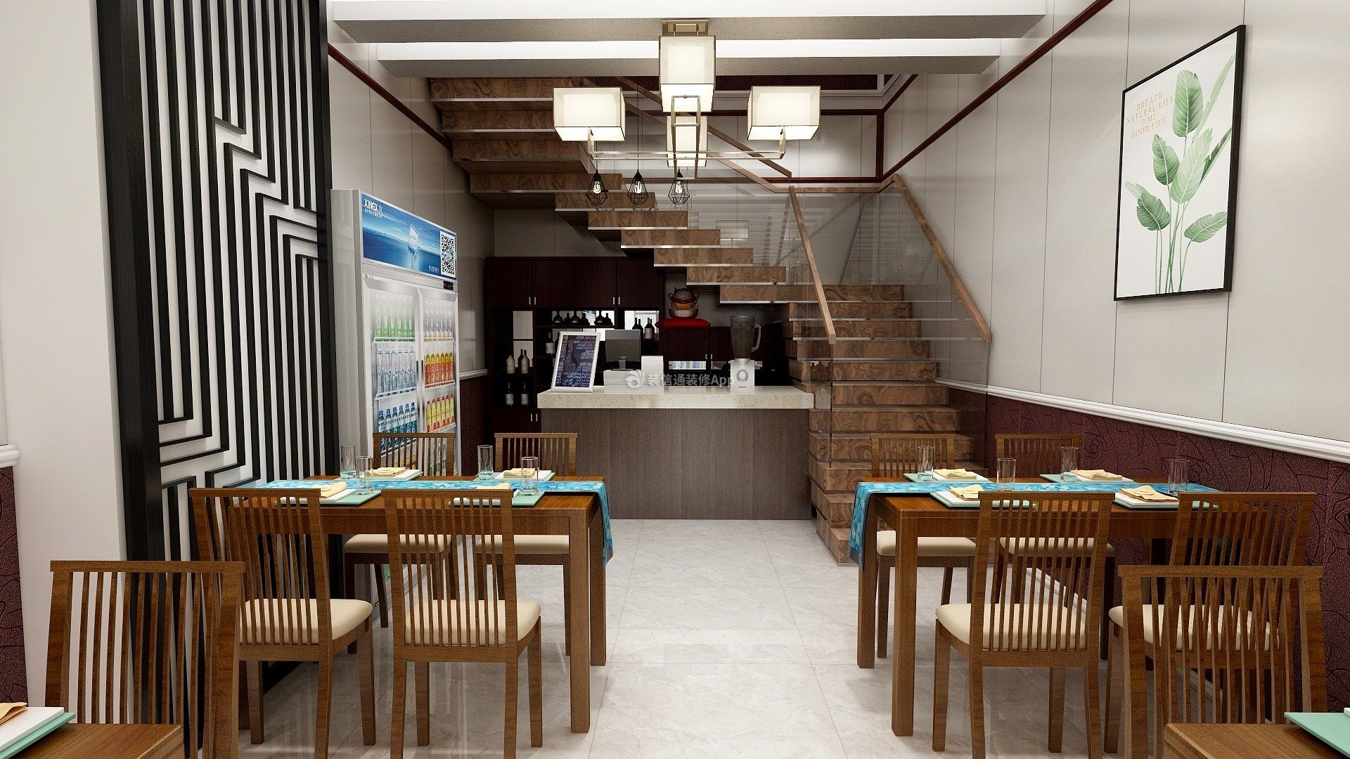 220平米中餐馆一楼装修效果图