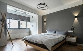 123平米欧式卧室床头壁灯装饰装修效果图