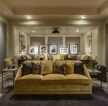 别墅新房家庭影院黄色沙发装修装饰效果图