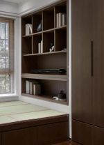140平米新中式三居室住宅书房榻榻米设计图片