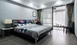 新中式风格100平米三室住宅卧室阳台隔断设计图片