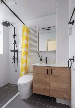 100平米简约风格三居室房屋卫生间设计图片