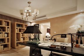 燕岛国际平墅180平新中式书房设计