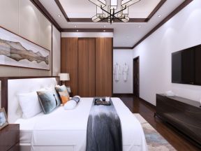 新中式风格197平米三居室卧室软装搭配效果图